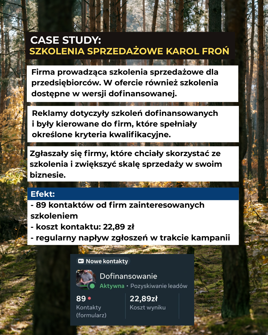 Case Study - Szkolenia Sprzedażowe Karol Froń